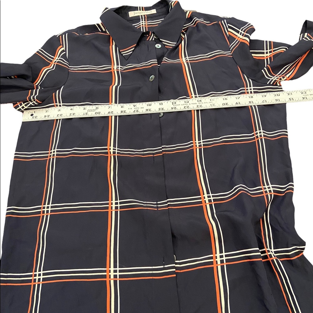 Jacques Vert Long Sleeve Window Pane Button Front… - image 5